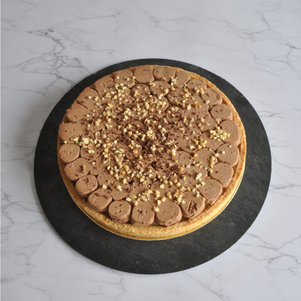 Tarte chocolat caramel et sa ganache montée